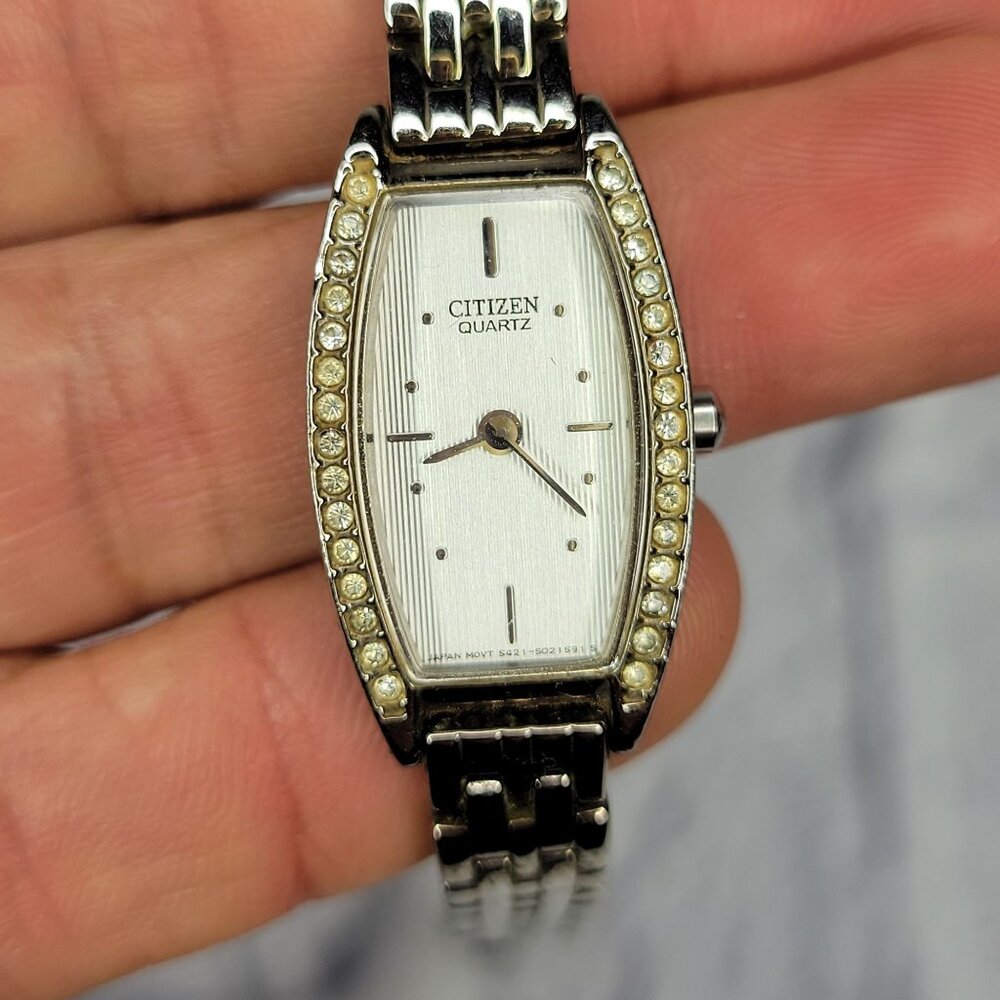 Vintage Citizen Ladies Watch Quartz Crystals 5421-S011469 New Battery Rare